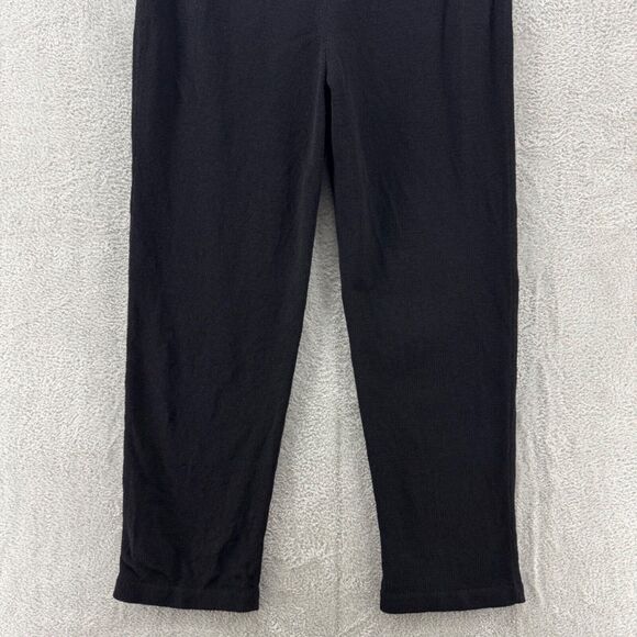 VTG Roberta Pinto Pants Womens S Black Knit High Rise PullOn Elastic Waist Comfy - Picture 7 of 12